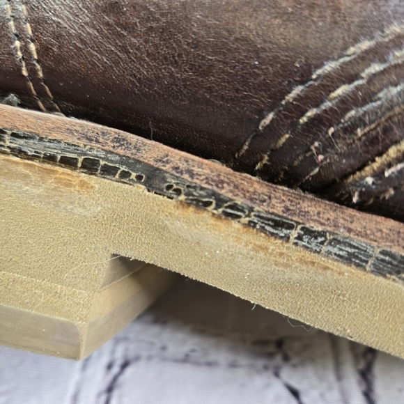 Vtg Red Wing heritage 3141 brown leather low ankle work prison chukka boots - Picture 10 of 13